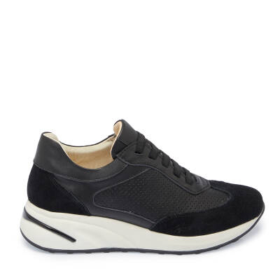  Siyah Deri Kadın Sneaker - K25I1AY67940-A23 - 3