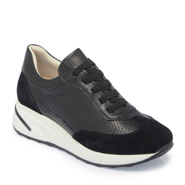 Siyah Deri Kadın Sneaker - K25I1AY67940-A23 