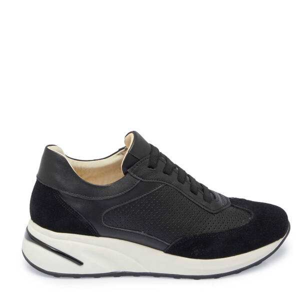 Siyah Deri Kadın Sneaker - K25I1AY67940-A23 - 3