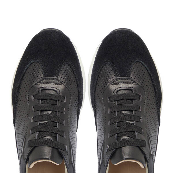 Siyah Deri Kadın Sneaker - K25I1AY67940-A23 - 5