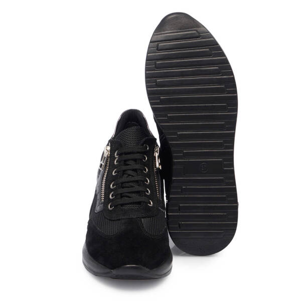 Siyah Hakiki Deri Kadın Sneaker - K25I1AY67941-A23 - 4