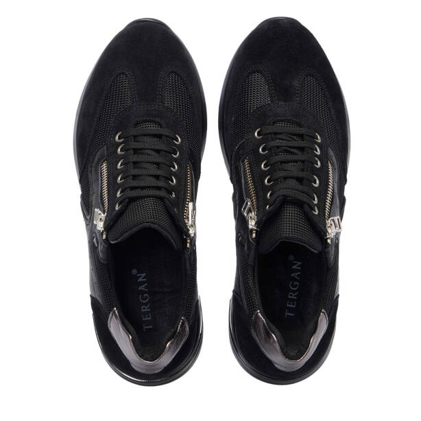 Siyah Hakiki Deri Kadın Sneaker - K25I1AY67941-A23 - 5