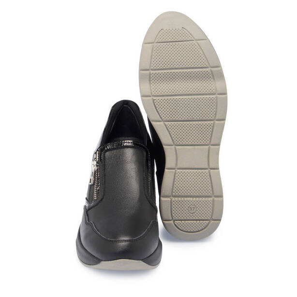 Siyah Hakiki Deri Kadın Sneaker - K25I1AY67942-A23 - 4