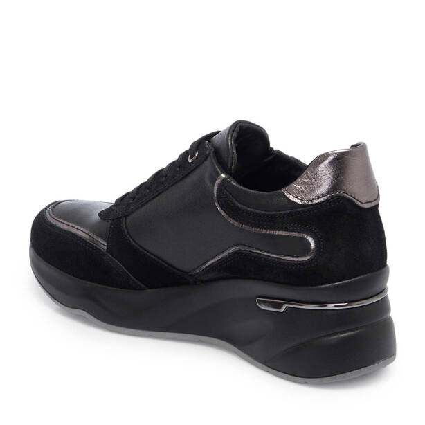 Siyah Hakiki Deri Kadın Sneaker - K25I1AY67943-A23 - 3