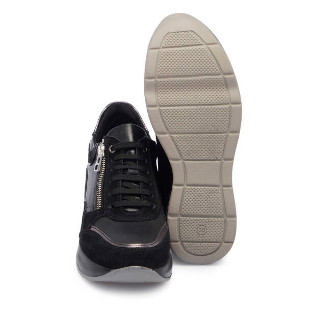 Siyah Hakiki Deri Kadın Sneaker - K25I1AY67943-A23 - 4