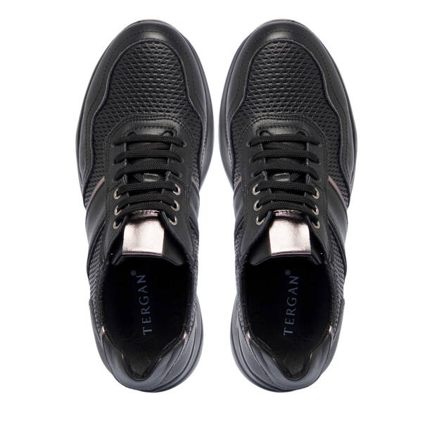 Siyah Hakiki Deri Kadın Sneaker - K25I1AY67944-A23 - 5