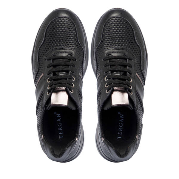 Siyah Hakiki Deri Kadın Sneaker - K25I1AY67944-A23 - 5