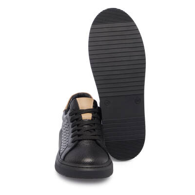 Siyah Deri Kadın Sneaker - K25I1AY67949-A41 - 4