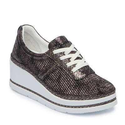 Siyah Deri Kadın Sneaker - K25I1AY67950-I1I 