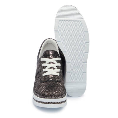 Siyah Deri Kadın Sneaker - K25I1AY67950-I1I - 4