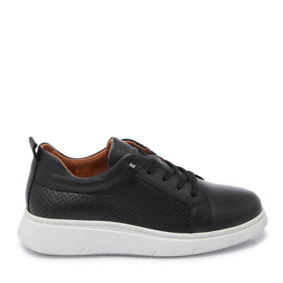 Siyah Deri Kadın Sneaker - K25I1AY67995-A23 - 3