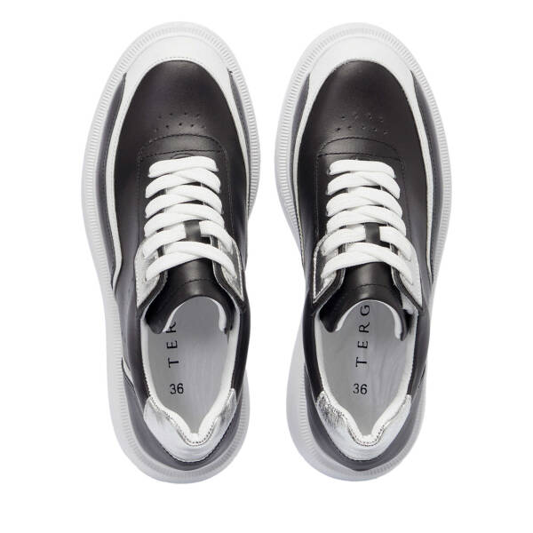 Siyah Hakiki Deri Kadın Sneaker - K25I1AY67996-A23 - 5