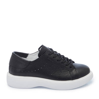  Siyah Deri Kadın Sneaker - K25I1AY67997-A23 - 3