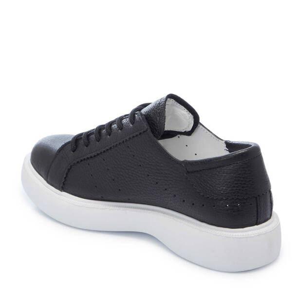 Siyah Deri Kadın Sneaker - K25I1AY67997-A23 - 2