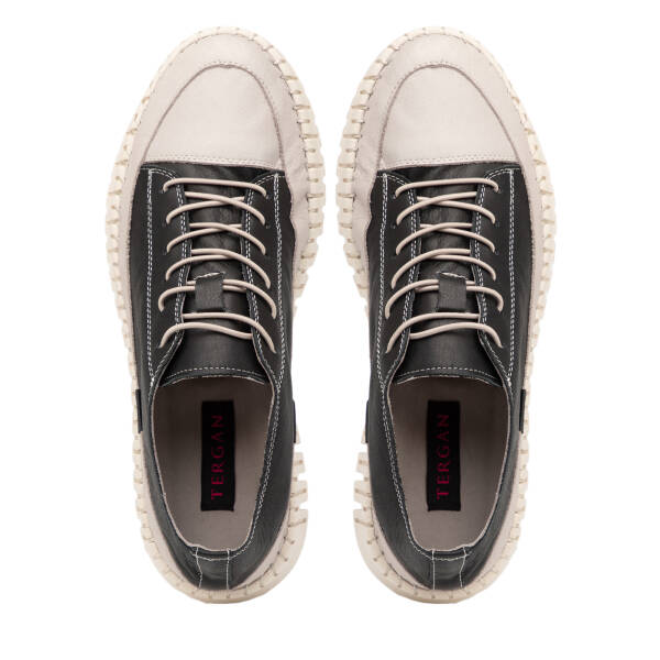 Siyah Hakiki Deri Kadın Sneaker - K25I1AY68009-A23 - 5