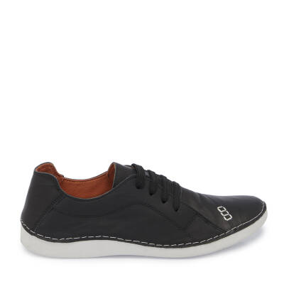 Siyah Deri Kadın Sneaker - K25I1AY68013-A23 - 3