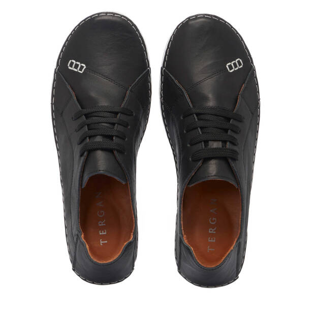 Siyah Hakiki Deri Kadın Sneaker - K25I1AY68013-A23 - 5