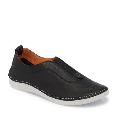 Siyah Deri Kadın Sneaker - K25I1AY68014-A23 