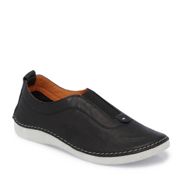 Siyah Hakiki Deri Kadın Sneaker - K25I1AY68014-A23 - 2