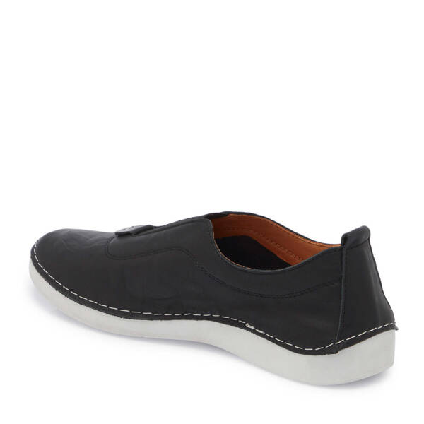 Siyah Hakiki Deri Kadın Sneaker - K25I1AY68014-A23 - 3