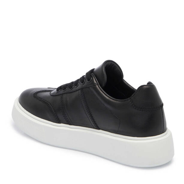 Siyah Hakiki Deri Kadın Sneaker - K25I1AY68021-A23 - 2