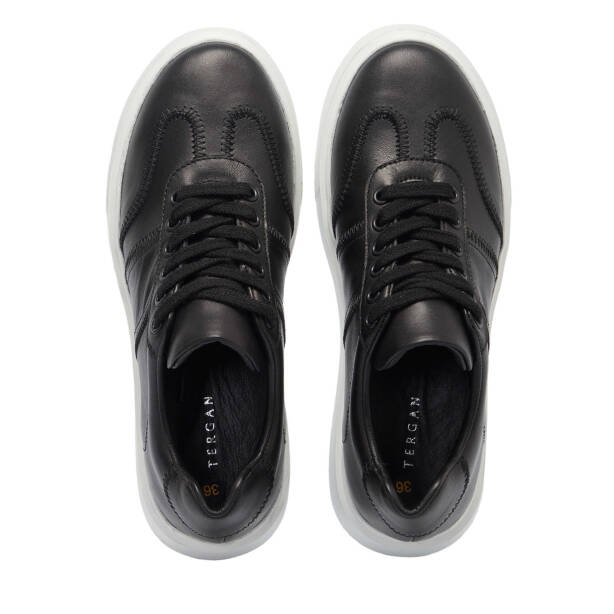 Siyah Hakiki Deri Kadın Sneaker - K25I1AY68021-A23 - 5