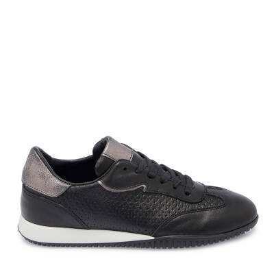 Siyah Deri Kadın Sneaker - K25I1AY68030-A23 - 3