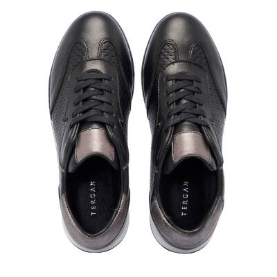 Siyah Deri Kadın Sneaker - K25I1AY68030-A23 - 5