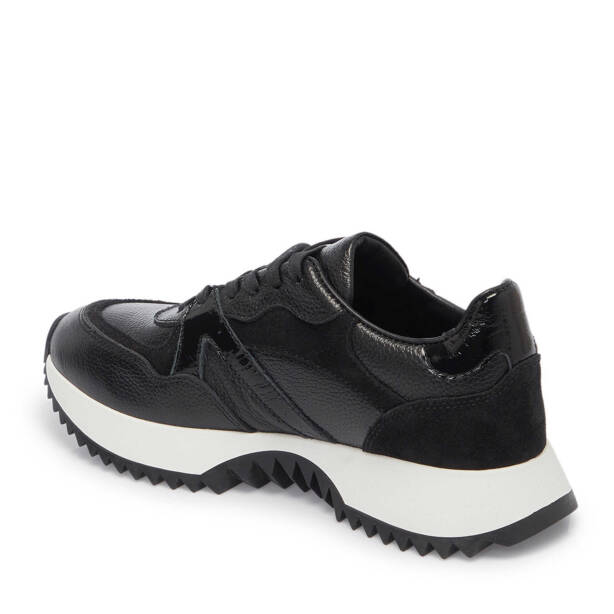 Siyah Deri Kadın Sneaker - K25I1AY68034-A23 - 2
