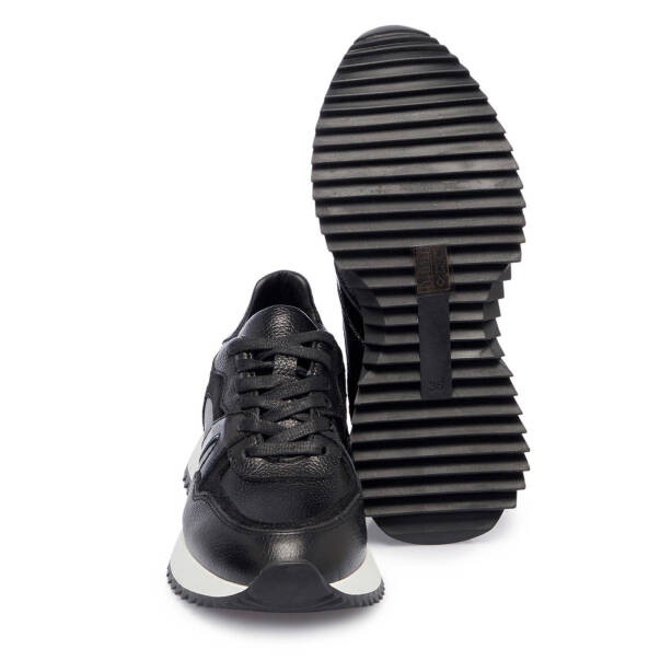 Siyah Deri Kadın Sneaker - K25I1AY68034-A23 - 4