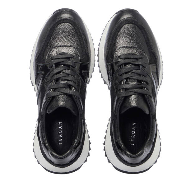 Siyah Deri Kadın Sneaker - K25I1AY68034-A23 - 5