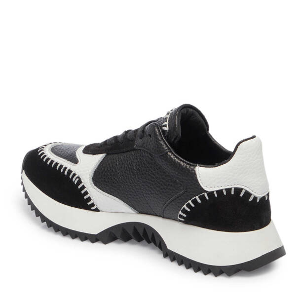 Siyah Deri Kadın Sneaker - K25I1AY68035-A23 - 2