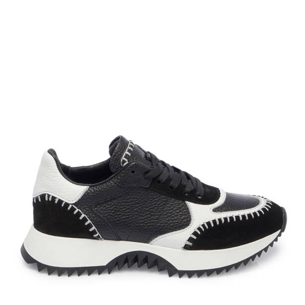Siyah Deri Kadın Sneaker - K25I1AY68035-A23 - 3