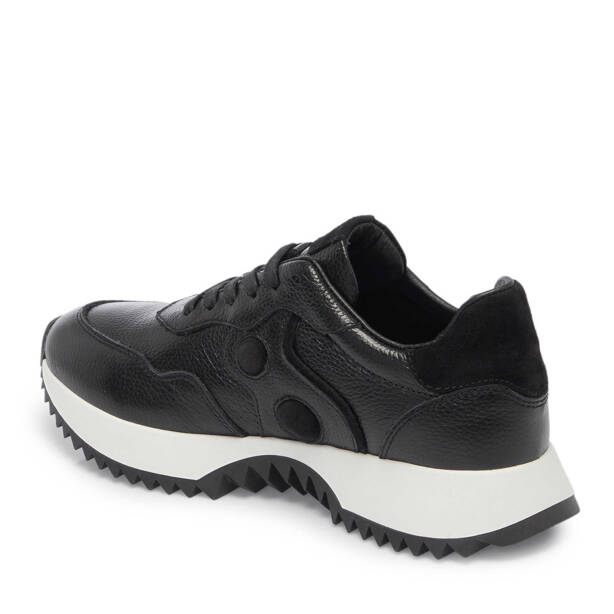 Siyah Hakiki Deri Kadın Sneaker - K25I1AY68036-A23 - 3