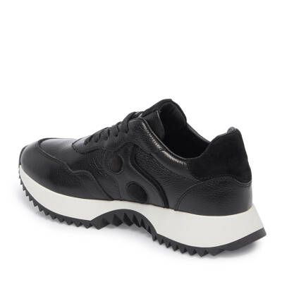 Siyah Deri Kadın Sneaker - K25I1AY68036-A23 - 2