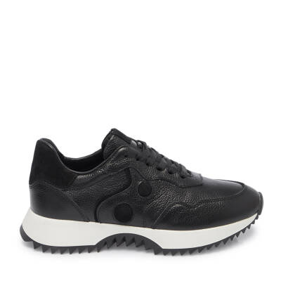 Siyah Deri Kadın Sneaker - K25I1AY68036-A23 - 3