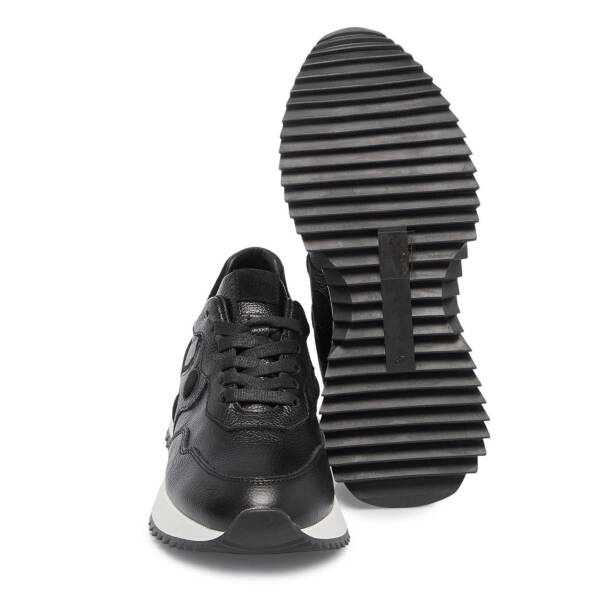 Siyah Hakiki Deri Kadın Sneaker - K25I1AY68036-A23 - 4