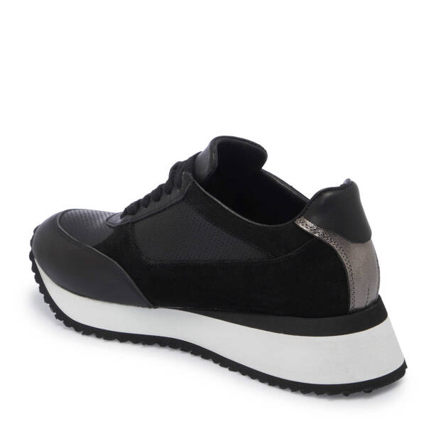 Siyah Deri Kadın Sneaker - K25I1AY68039-A23 - 2