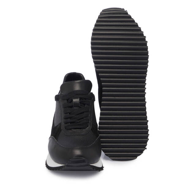 Siyah Deri Kadın Sneaker - K25I1AY68039-A23 - 4
