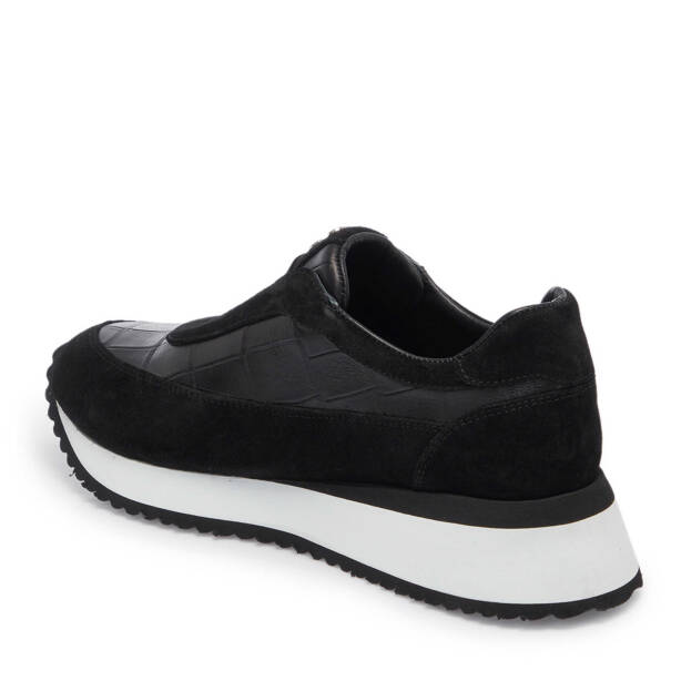 Siyah Deri Kadın Sneaker - K25I1AY68044-A23 - 2