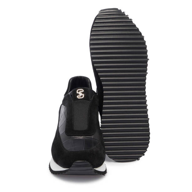 Siyah Deri Kadın Sneaker - K25I1AY68044-A23 - 4