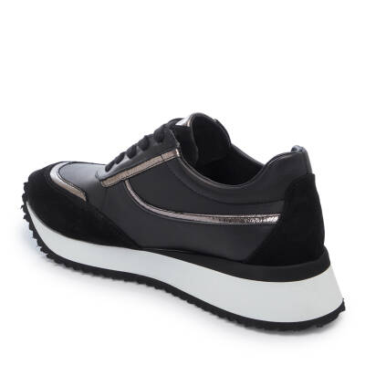  Siyah Deri Kadın Sneaker - K25I1AY68053-A23 - 2