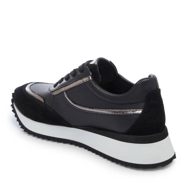Siyah Deri Kadın Sneaker - K25I1AY68053-A23 - 2