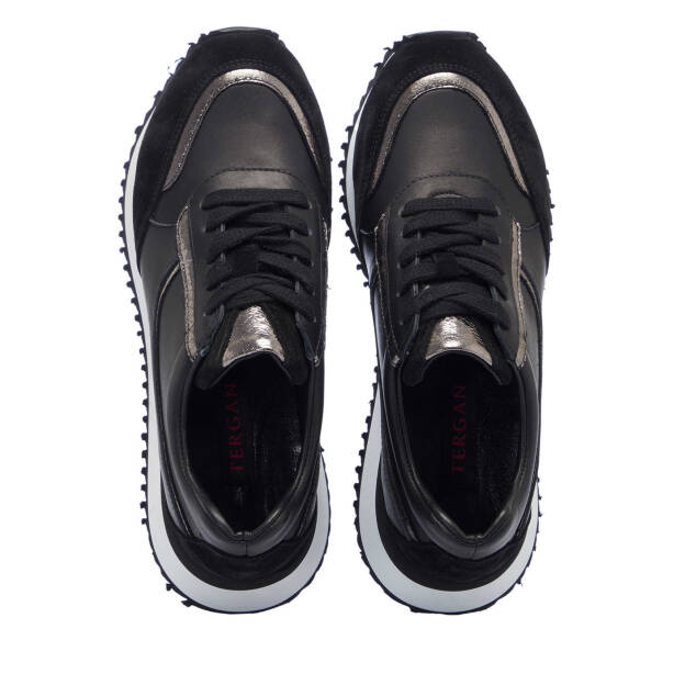Siyah Deri Kadın Sneaker - K25I1AY68053-A23 - 5