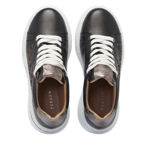 Siyah Deri Kadın Sneaker - K25I1AY68096-A23 - 5