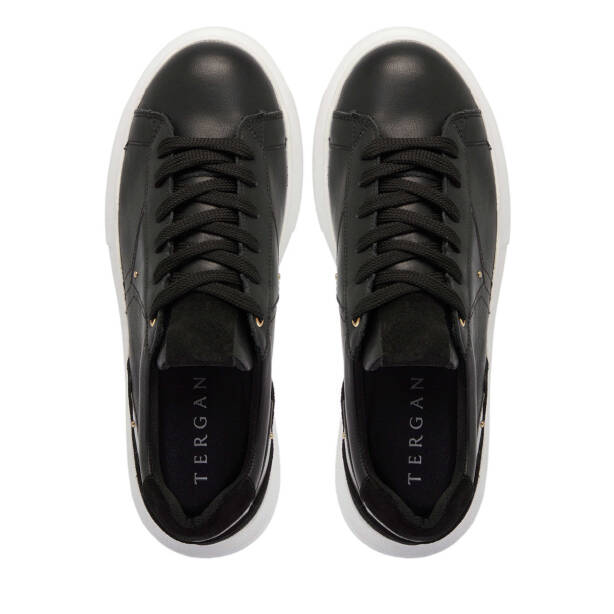 Siyah Deri Kadın Sneaker - K25I1AY68148-A23 - 5