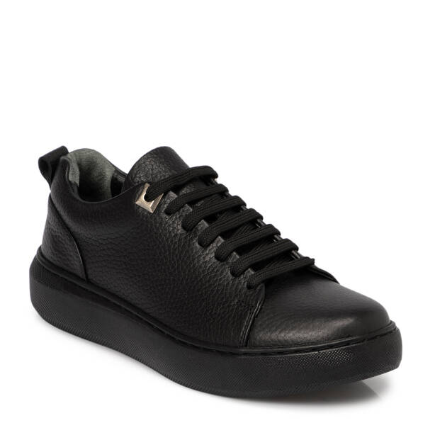 Siyah Deri Kadın Sneaker - K25S1AY68140-A41 