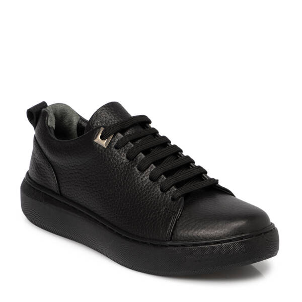 Siyah Deri Kadın Sneaker - K25S1AY68140-A41 - 1