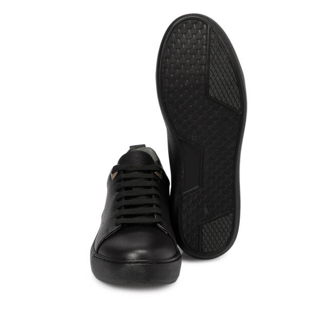 Siyah Deri Kadın Sneaker - K25S1AY68140-A41 - 4