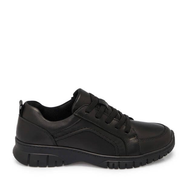 Siyah Deri Kadın Sneaker - K25S1AY68165-A23 - 3